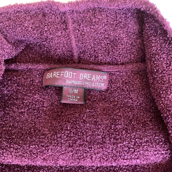 Barefoot Dreams Bamboo Chic Lite Knit Mulberry Cardigan Sweater Womens S/M - Picture 3 of 5